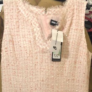 Karl Lagerfeld pink dress with pockets. Size 8